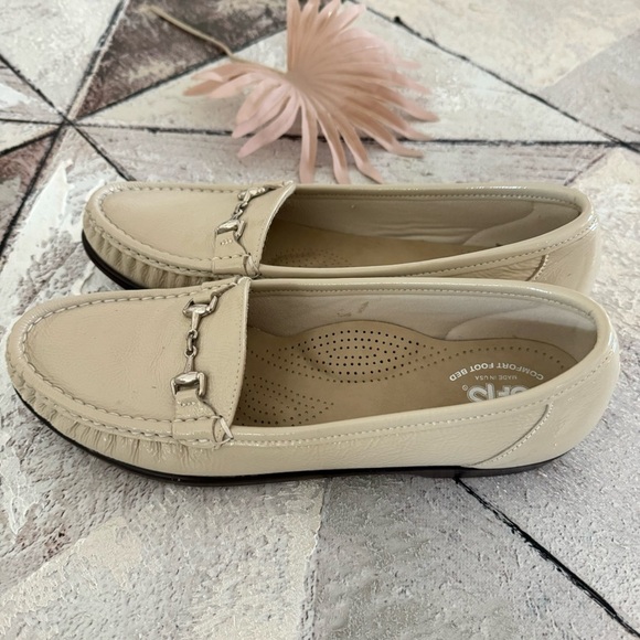 SAS Tripad Comfort Metro Womens Bone Leather Loafers Horse Bit Sz 9.5 S Narrow - Picture 5 of 11